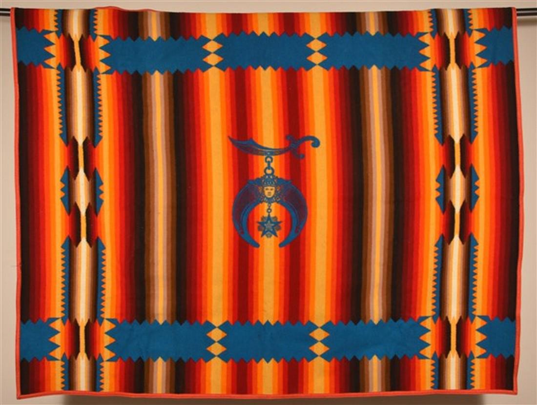 Pendleton Wool Masonic and Geometric Blanket. (1 of 3)