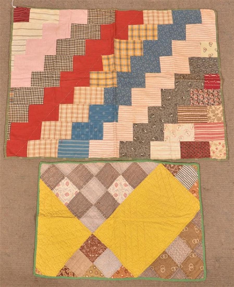 Two Various Patchwork Crib/Doll Quilts. (1 of 2)