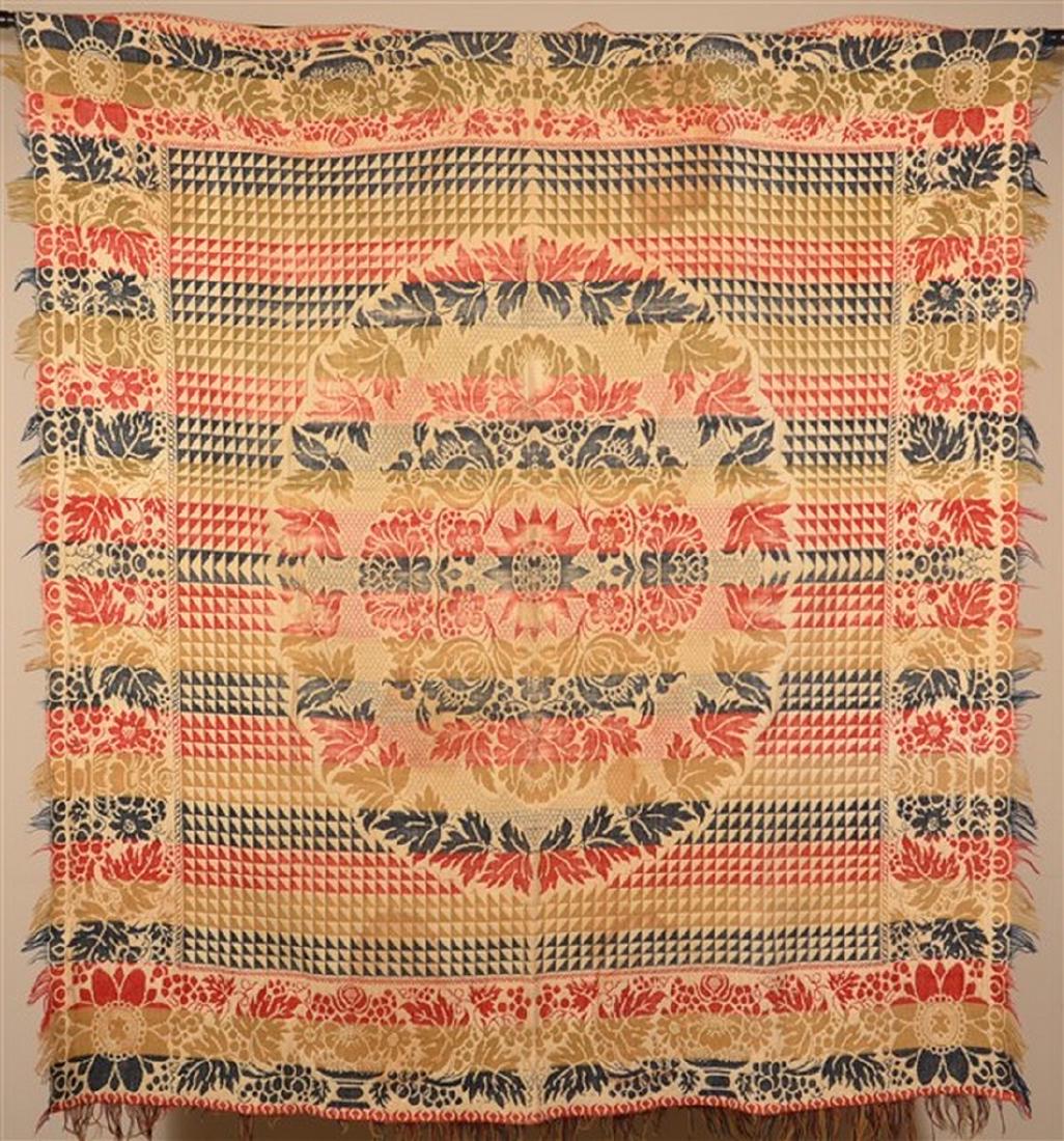 Four Color Single Part Jacquard Coverlet. (1 of 2)