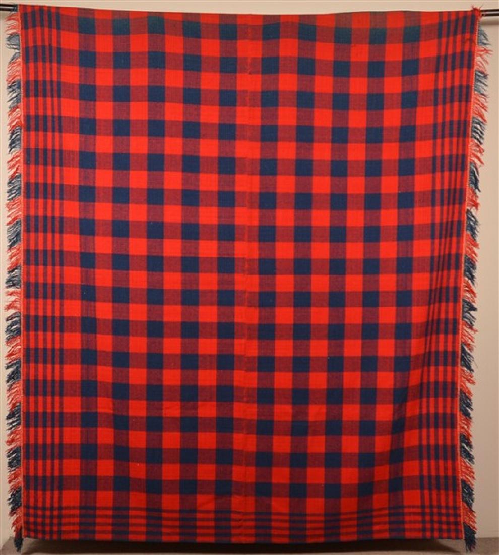 Antique Geometric Two Part Coverlet. (1 of 2)