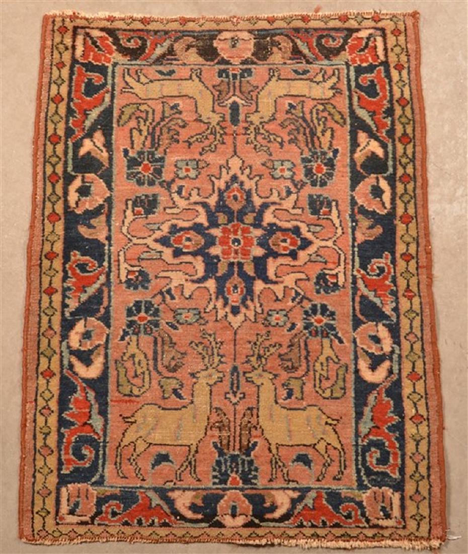 Small Antique Oriental Area Rug. (1 of 4)