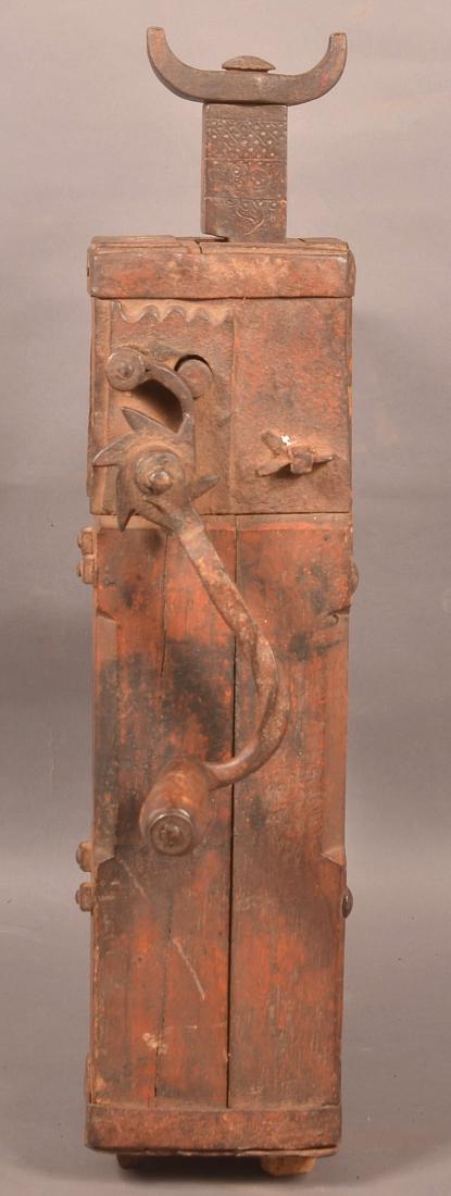 1804 Iron and Wood Conestoga Wagon Jack. (1 of 4)