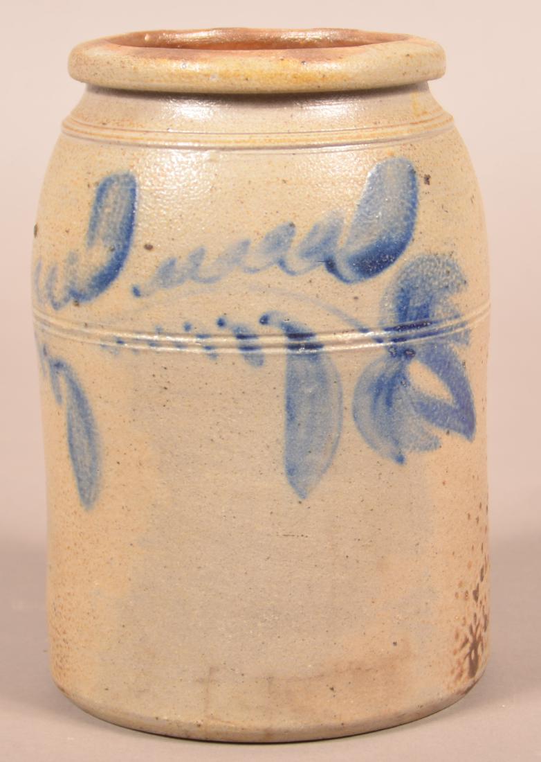 Unsigned Shenfelder Stoneware Storage Jar. (1 of 3)