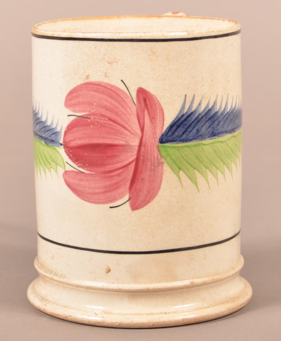 Large Staffordshire China Floral and Foliate Mug. (1 of 5)