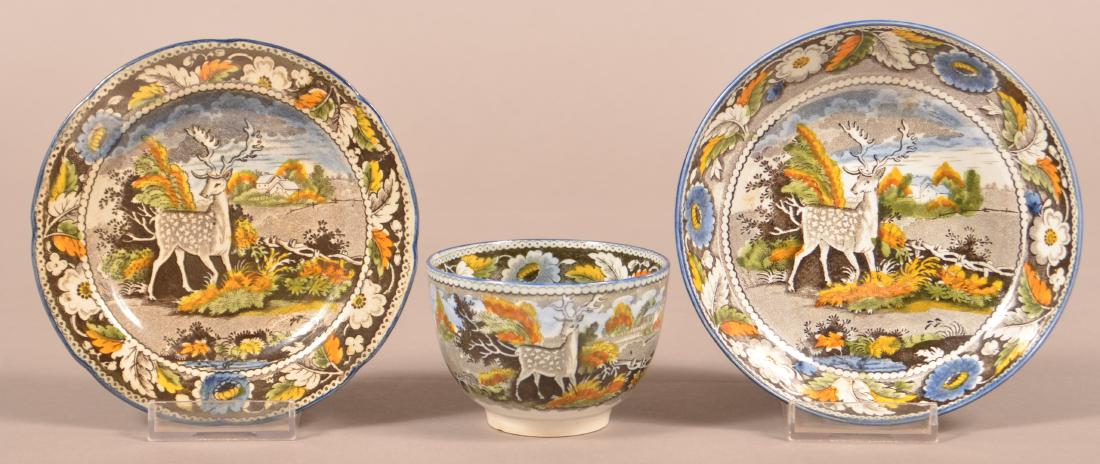 Salopian Soft Paste Stag Pattern China. (1 of 2)