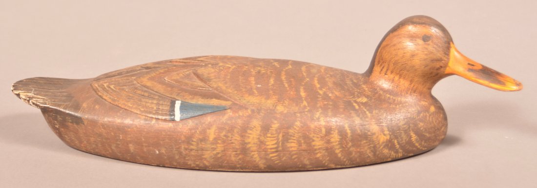 Fine Carved and Painted Mallard Hen Decoy. (1 of 3)