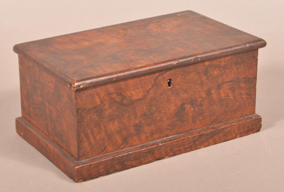 Faux Rosewood Paint Decorated Document Box. (1 of 4)