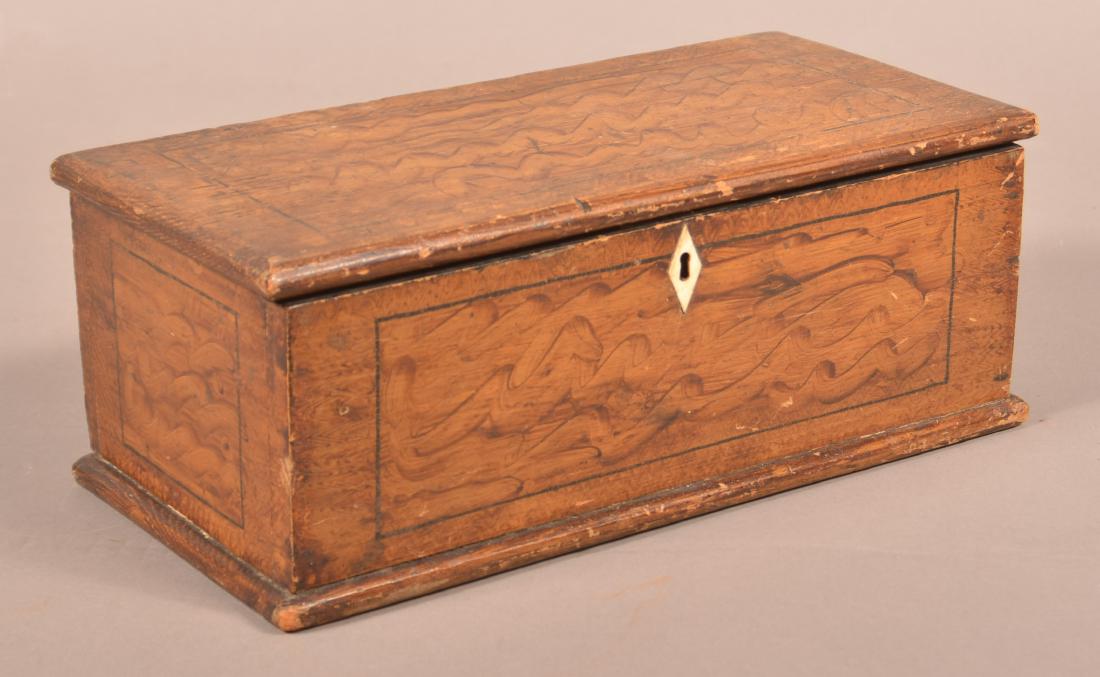 Antique PA Grain Paint Decorated Document Box. (1 of 4)