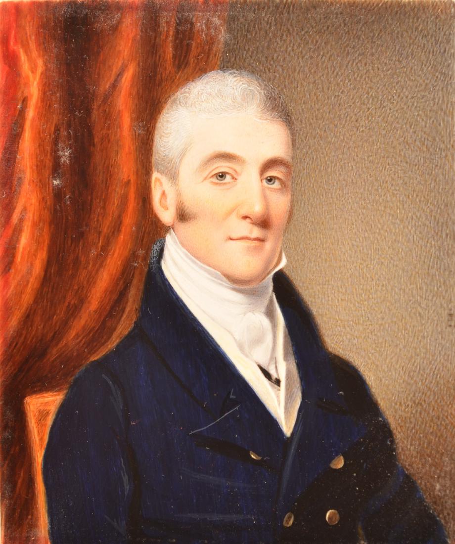 School of Thomas Sully Miniature Portrait Painting. (1 of 4)