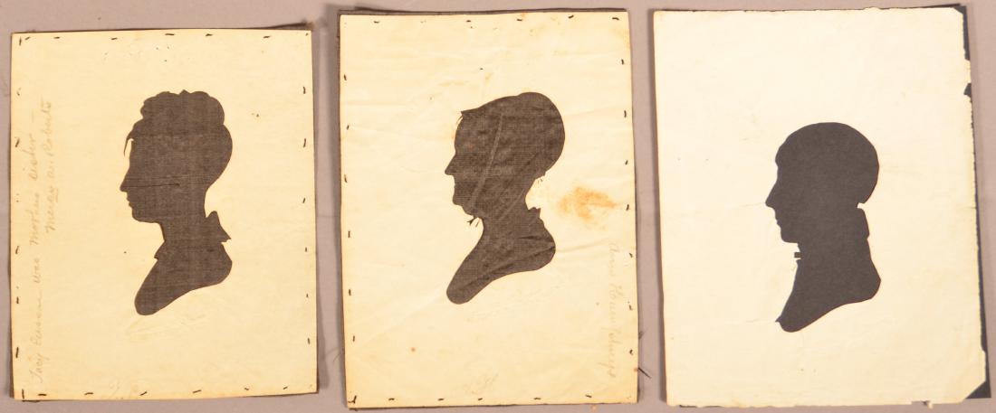 Three Peale's Museum Hollow Cut Silhouettes. (1 of 3)