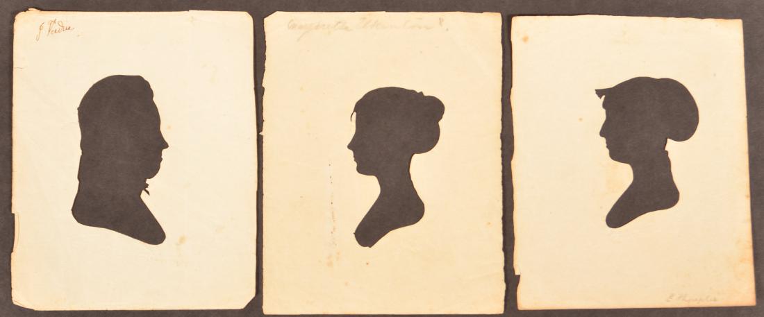 Three Peale's Museum Hollow Cut Silhouettes. (1 of 1)