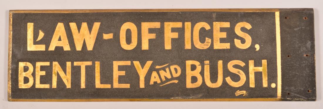 "LAW OFFICES, BENTLEY AND BUSH" Trade Sign. (1 of 2)