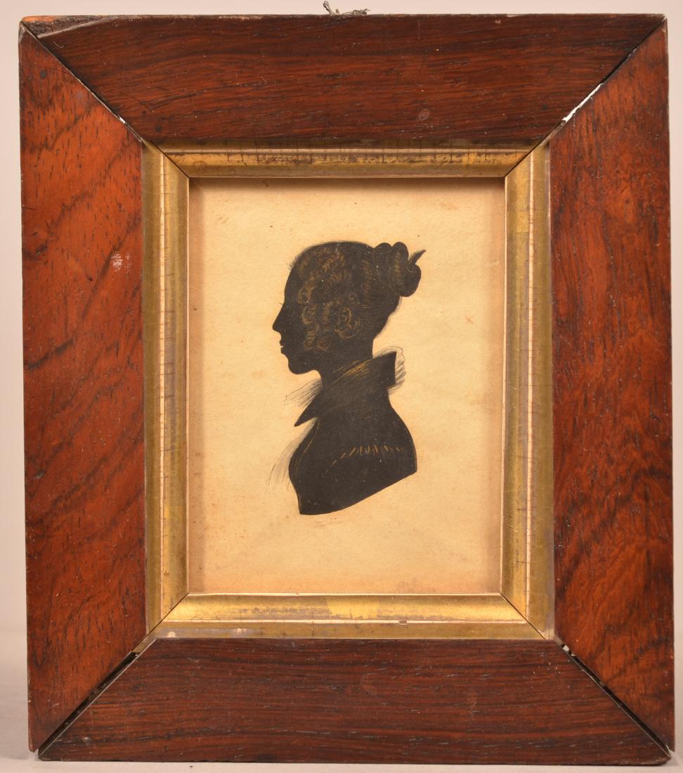 Early 19th Century Silhouette of a Woman. (1 of 2)