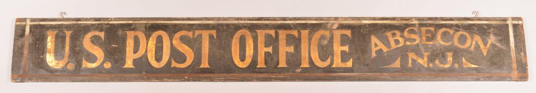 "U.S. POST OFFICE, ABSECON, NJ" Trade Sign. (1 of 3)