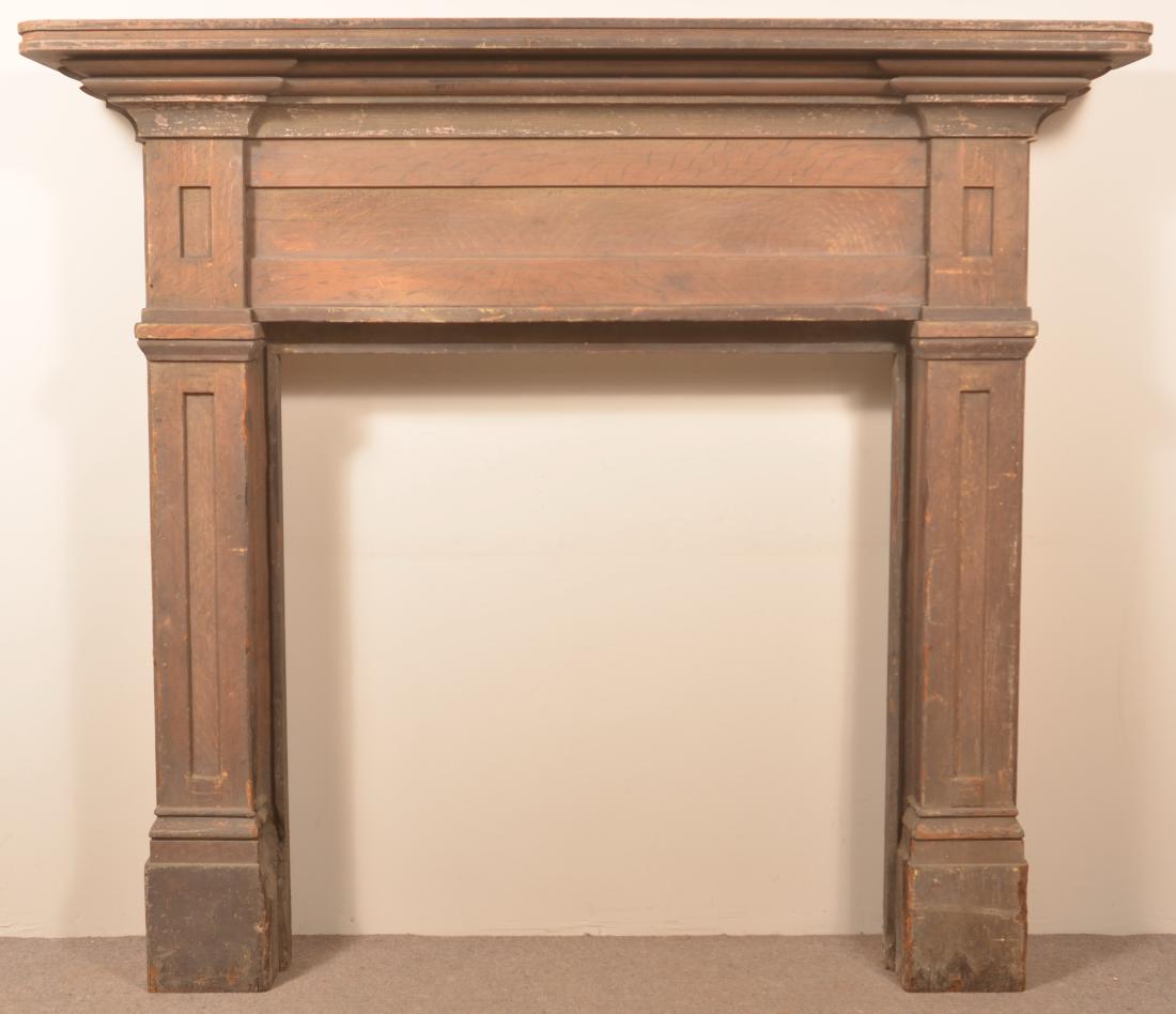 Grain Painted Softwood Architectural Mantel. (1 of 3)