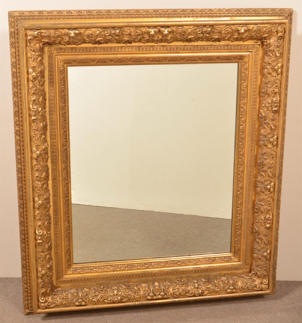 Ornate 19th Century Gilt Molded Frame Mirror. (1 of 2)