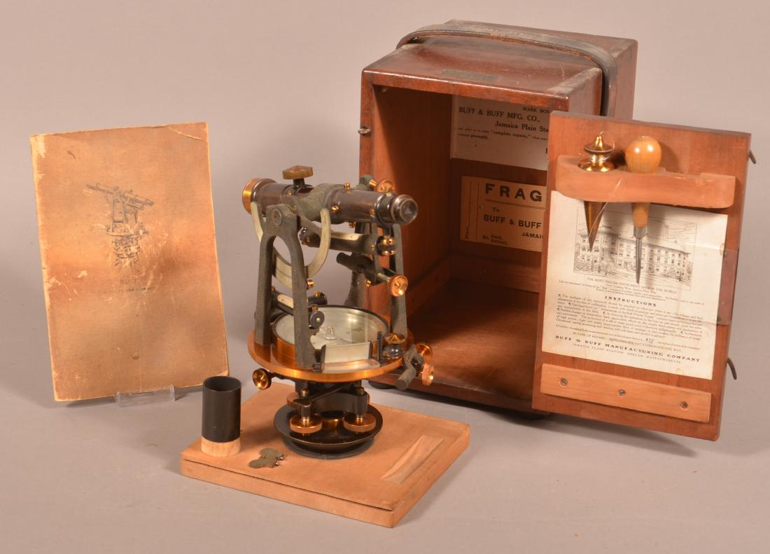 Buff & Buff Brass Surveyor's Transit, SN-10355. (1 of 6)