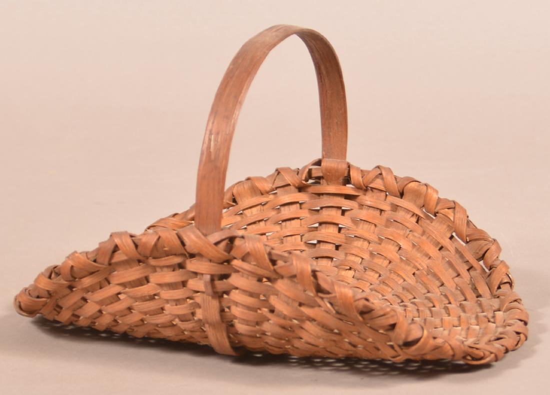 Antique Oak Splint flower/Herb Gathering Basket. (1 of 3)
