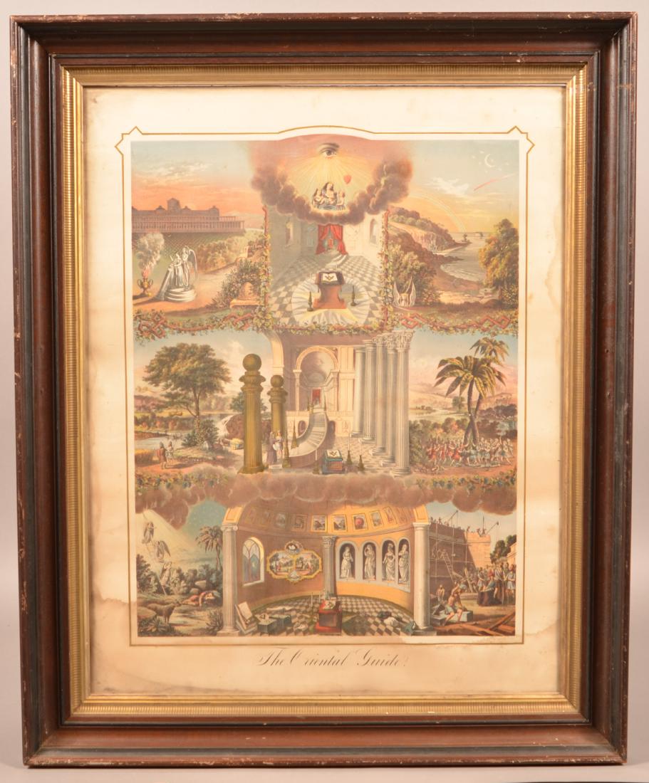 "The Oriental Guide" Masonic Color Print. (1 of 2)