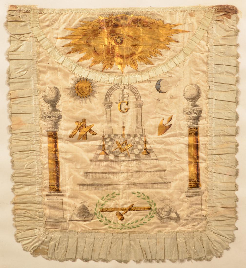 18th/19th Century Masonic Silk Apron. (1 of 4)