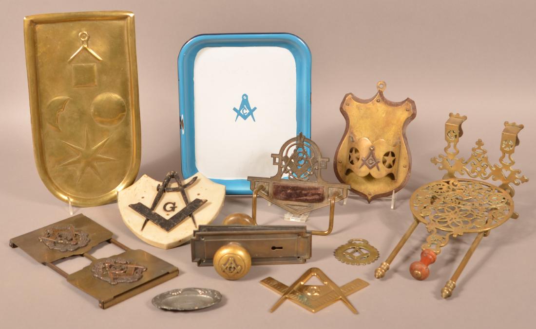 Lot of Various Masonic Metalwares. (1 of 1)