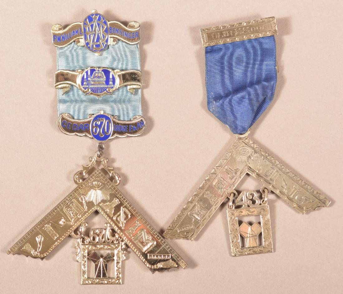 2 - Sterling Silver Masonic Presentation Medals (1 of 6)