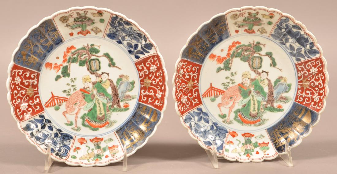 Pair of 18th Cent. Kangxi Famille Verte Plates. (1 of 2)