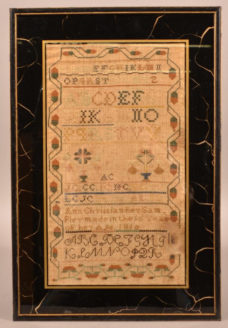 Early 19th Century Needlework Sampler. (1 of 4)