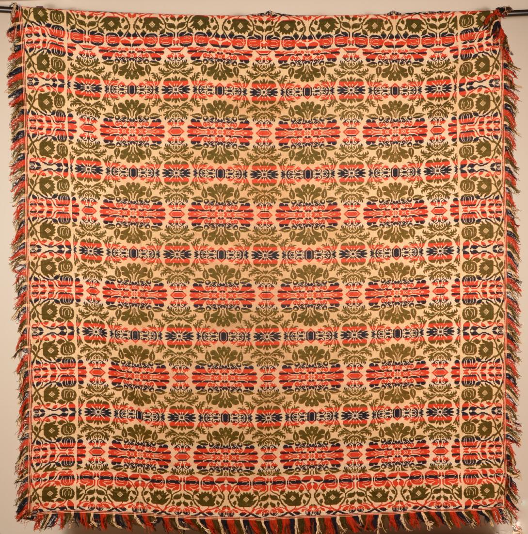 Mid 19th Century PA Jacquard Coverlet. (1 of 3)