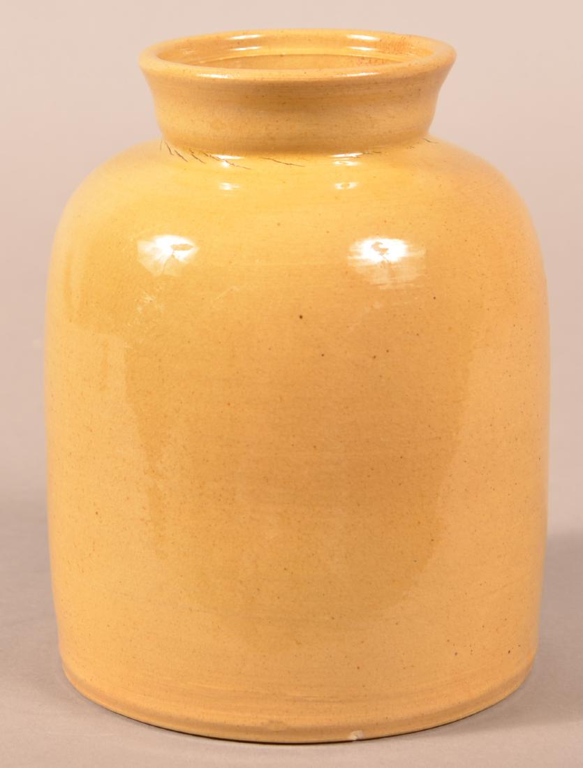 Late 19th Century Yellowware Preserve Jar. (1 of 3)