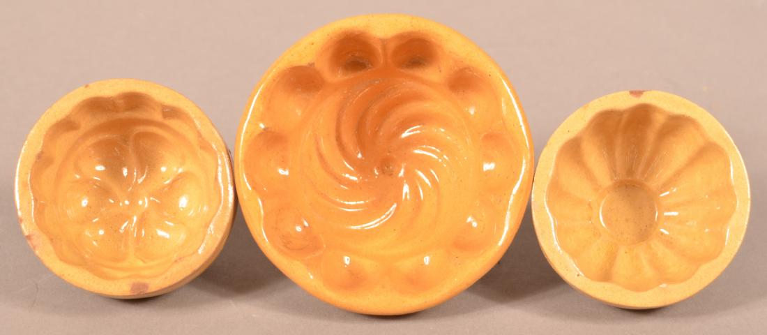 3 Yellow Rock, Philadelphia Yellowware Molds. (1 of 3)