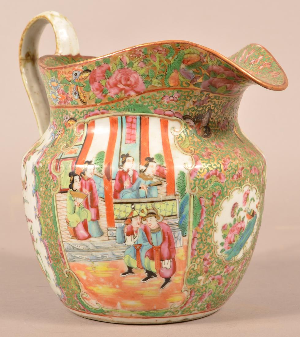 Rose Medallion Oriental Porcelain Large Pitcher. (1 of 5)
