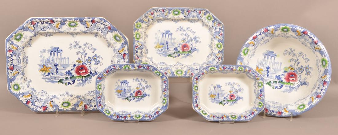 5 Pieces of Cleopatra Pattern Ironstone China. (1 of 2)