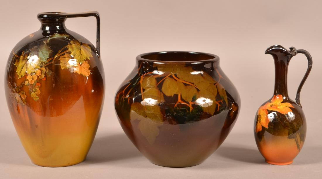 3 Pieces of Rookwood Standard Glaze Pottery. (1 of 7)