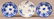 Three Flow Blue China Plates.
