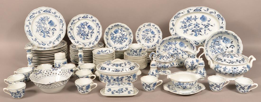 93 Pc. Blue Danube Porcelain Dinner Service. (1 of 2)