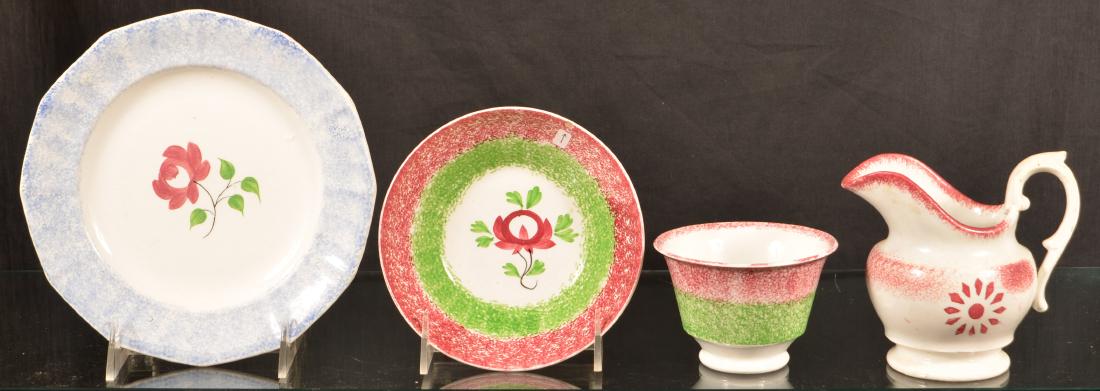 Lot of Various Spatterware China. (1 of 2)