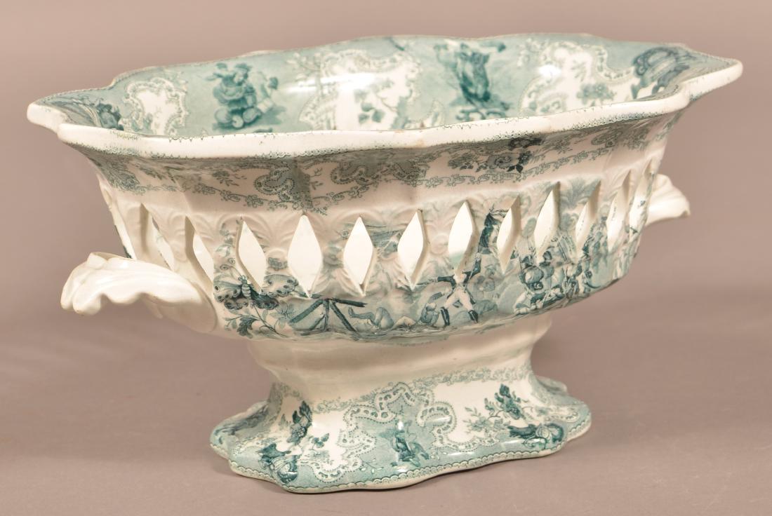Staffordshire China Reticulated Compote. (1 of 5)