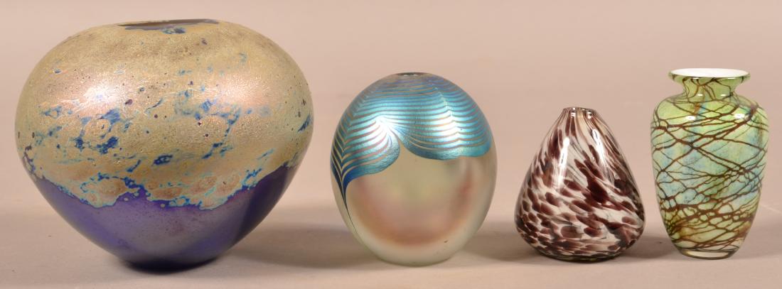 Four Contemporary Art Glass Vases. (1 of 3)
