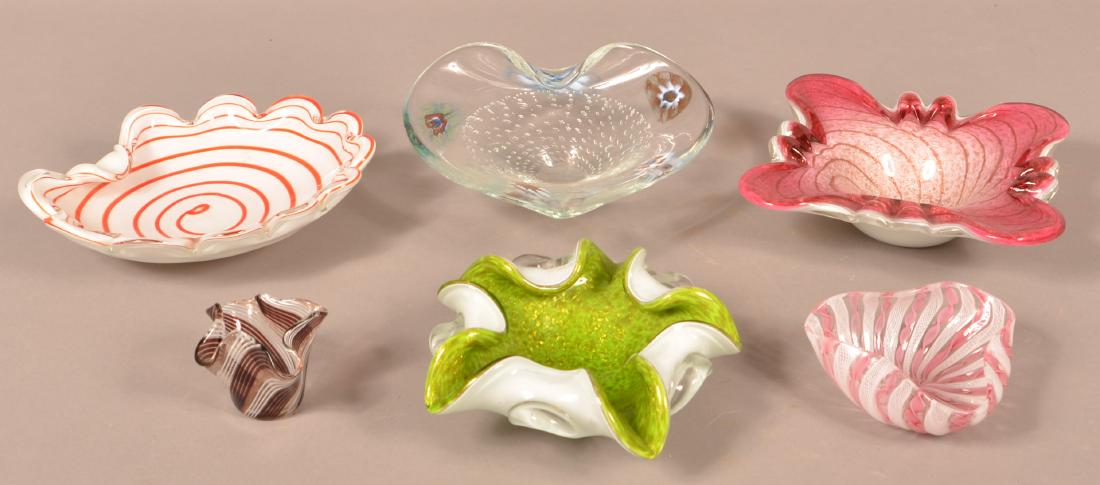 Six Pieces of Contemporary Art Glass. (1 of 2)