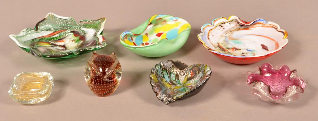 Seven Pieces of Contemporary Art Glass. (1 of 2)