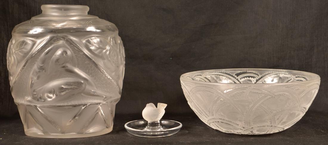 Three Pieces of Lalique Glass. (1 of 4)
