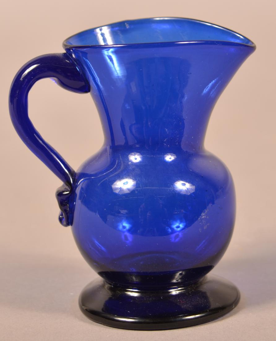 Stiegel Type Cobalt Blue Glass Cream Pitcher. (1 of 4)