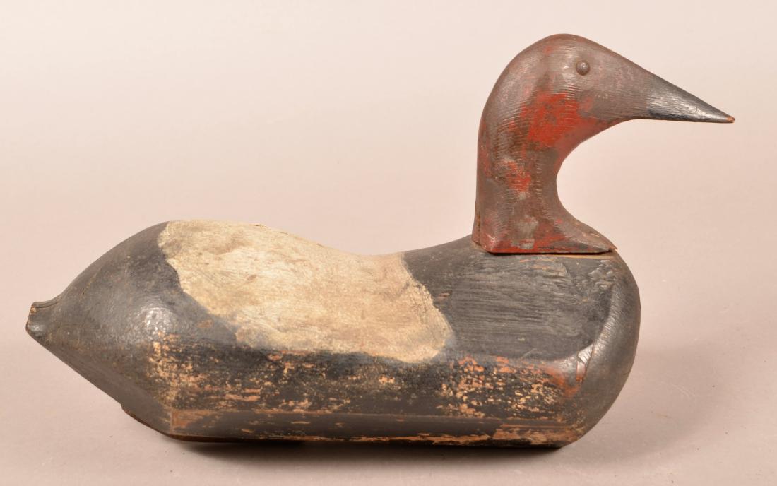 Antique Folk Art Canvasback Drake Decoy. (1 of 3)