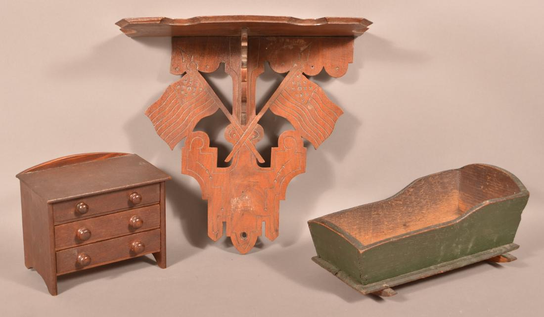 Three Antique Woodenware Pieces. (1 of 1)