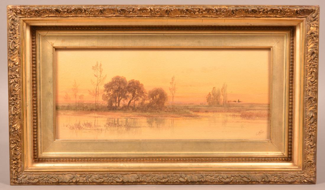 Carl Weber Watercolor Landscape Painting. (1 of 4)