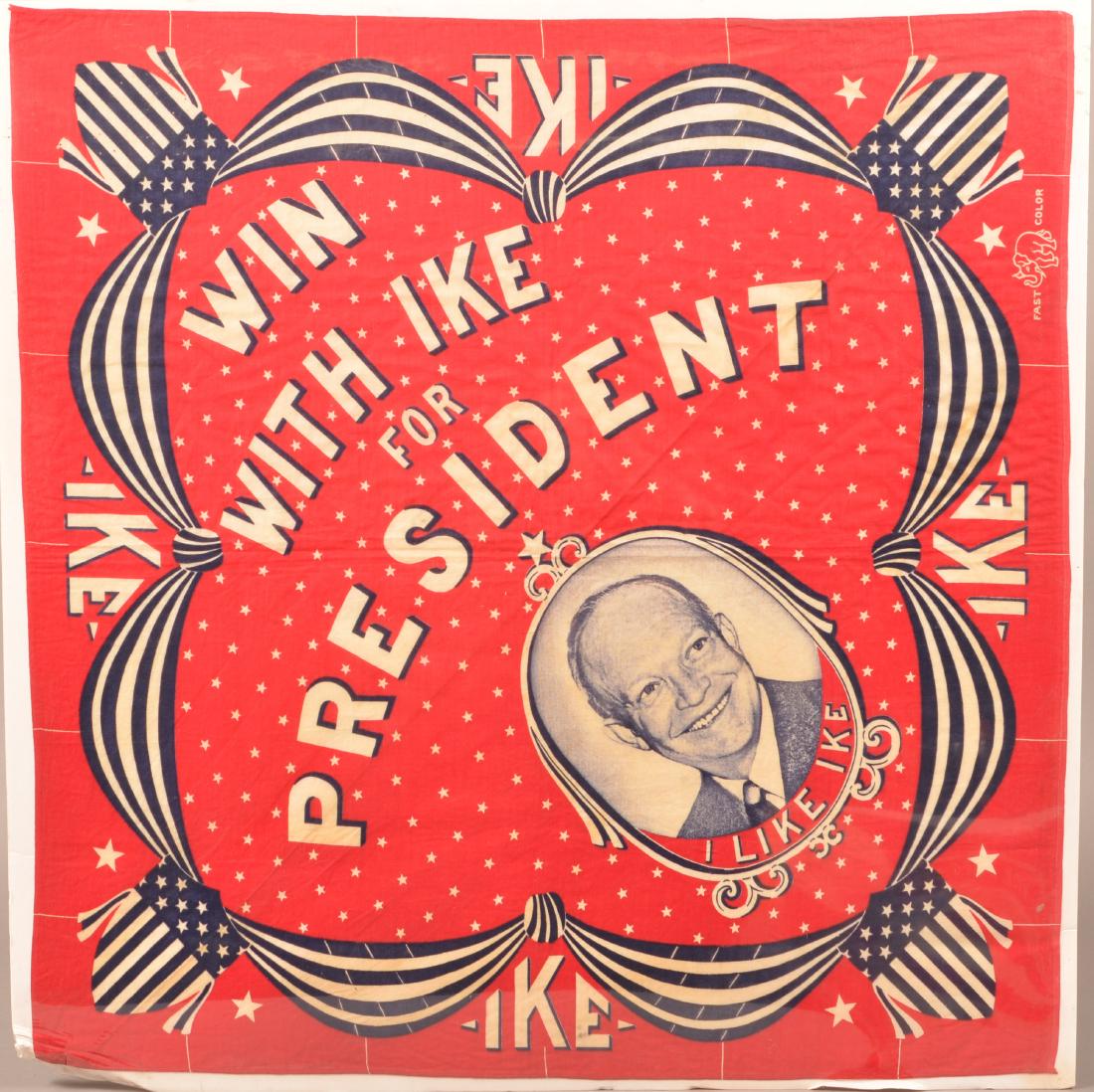Dwight Eisenhower 1952 Campaign Scarf. (1 of 3)
