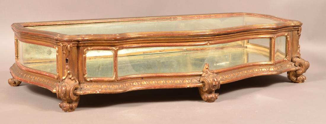 Antique Carved and Gilt Table Top Curio Cabinet. (1 of 4)