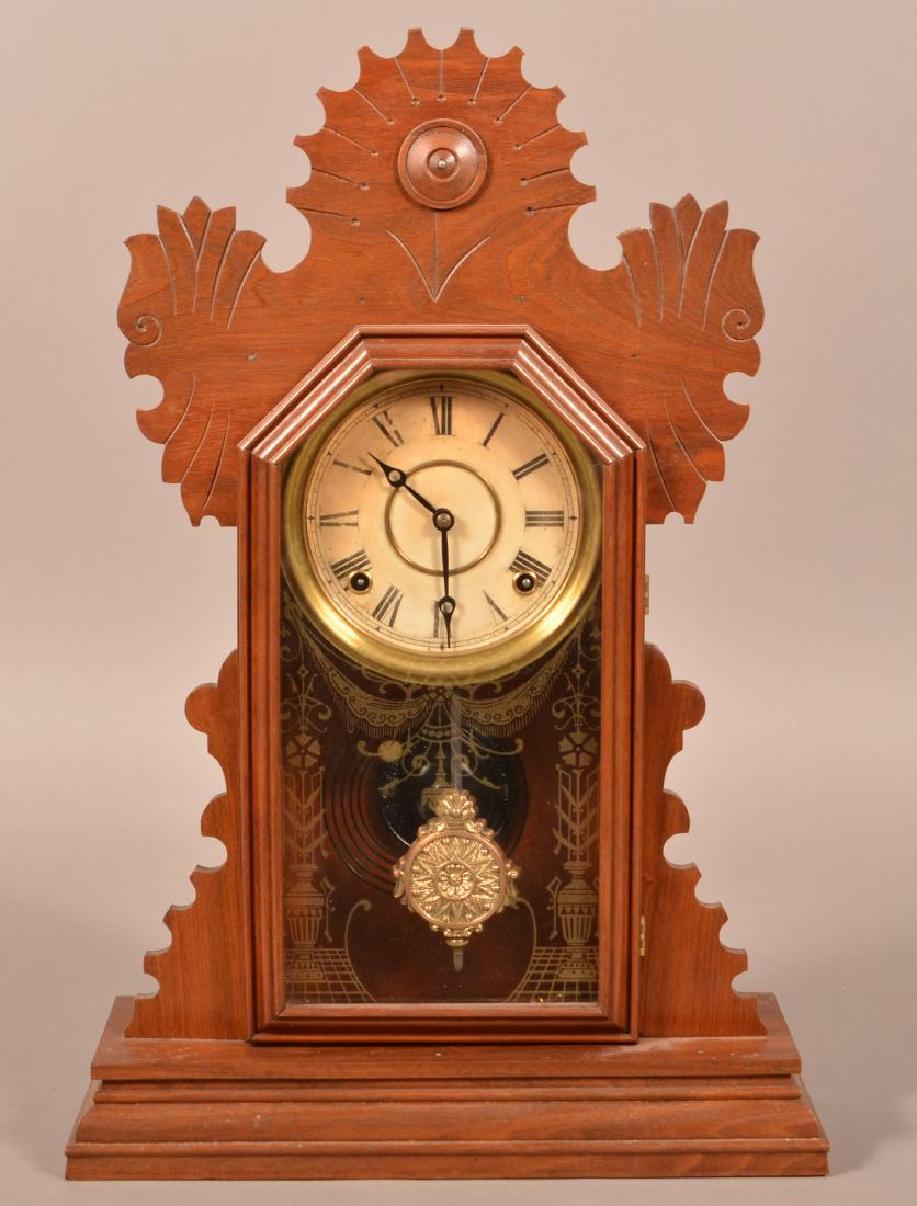 Ingraham Victorian Walnut Case Shelf Clock. (1 of 3)