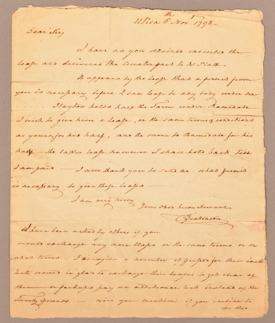 1 pc.Captain Benjamin Walker (1753-1818) Autograph (1 of 5)